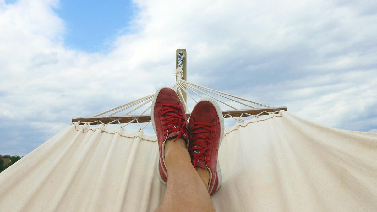 pair of red and white low top sneakers