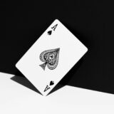 photograph of an ace playing card