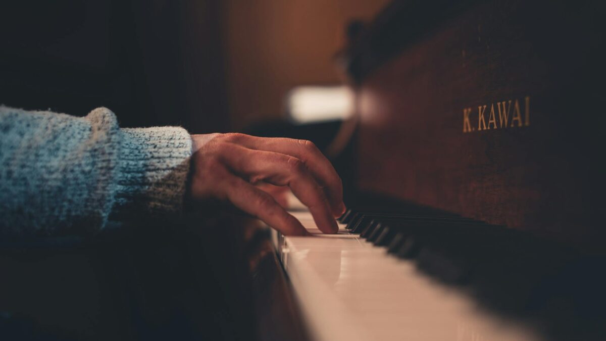 a person playing the piano