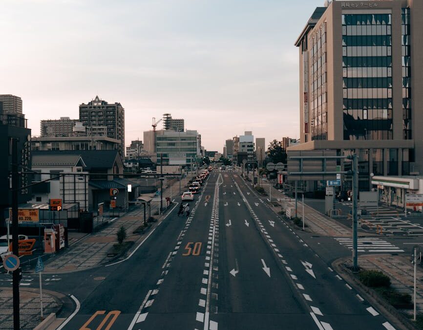 empty street in city
